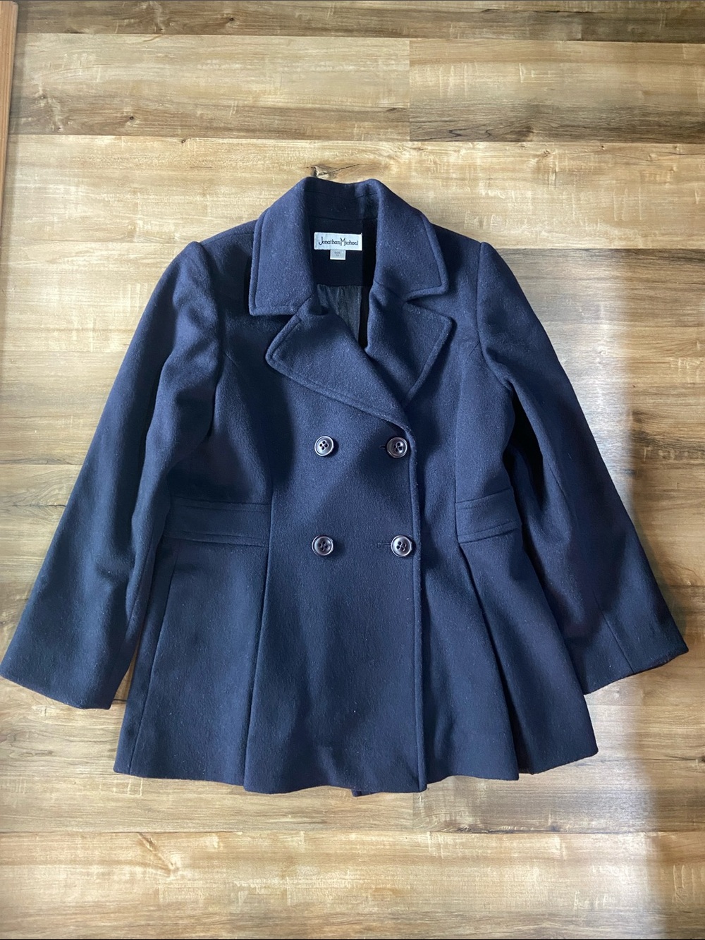 Jonathan Michael Classic Navy Wool Coat - Timeless Tailored Style